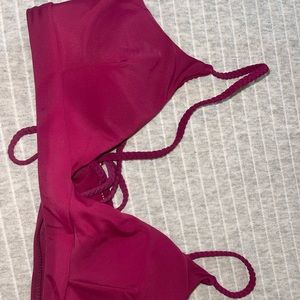 burgundy bikini top
